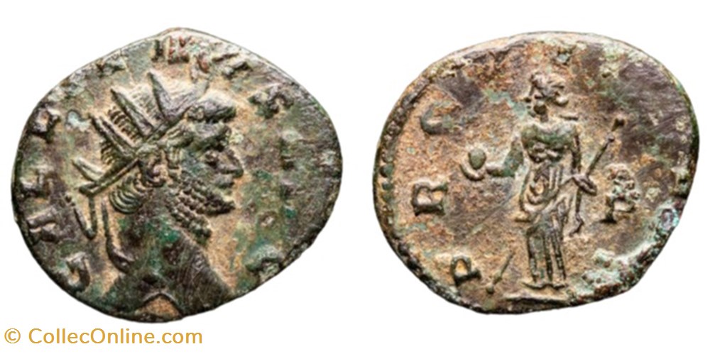 RC06010331 - GALLIENVS (sole reign) - Bi Antoninianvs - Mediolanvm; 265 AD moedas antigas romanos imperiais republicanos rc06010331 gallienvs sole reign bi antoninianvs mediolanvm 265 ad