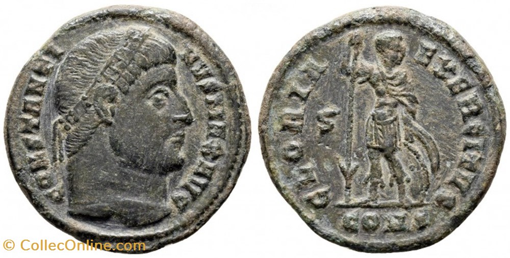 RC12016567 - CONSTANTINO I; Centenionalis; Constantinople; 327 moedas antigas b romanos imperiais republicanos rc12016567 constantino i centenionalis constantinople 327