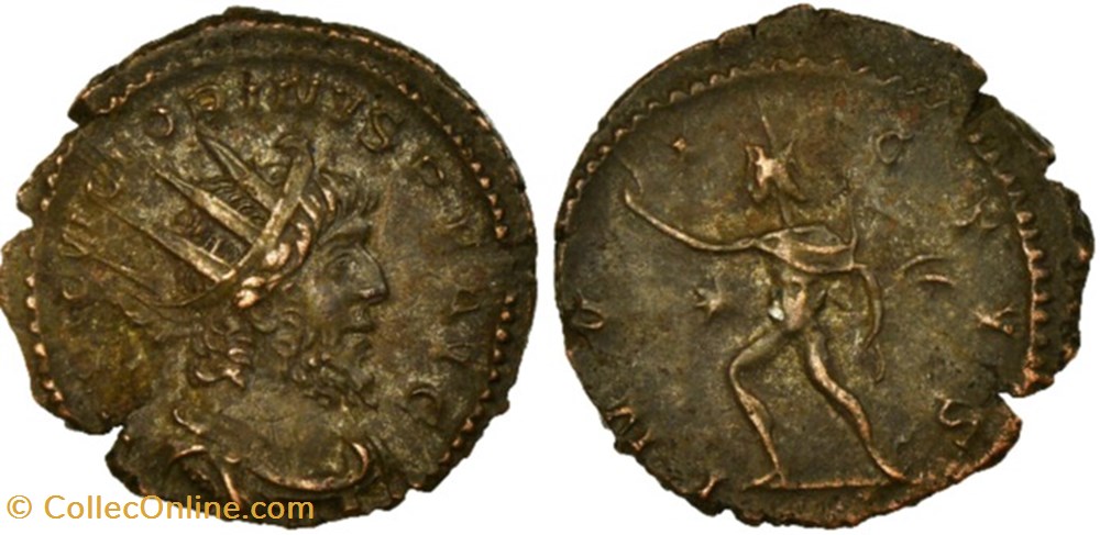 RC06011170 - VICTORINVS Usurpador - AE Antoninianvs - Cologne; 269 AD moedas antigas b romanos imperiais republicanos rc06011170 victorinvs usurpador ae antoninianvs cologne 269 ad