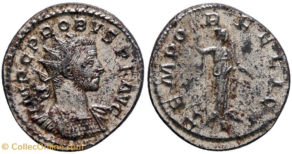 RC07012048 - PROBVS - Antoninianvs; Bi; Lugdunum; 277/280 moedas antigas romanos imperiais e republicanos rc07012048 probvs antoninianvs bi lugdunum 277 280