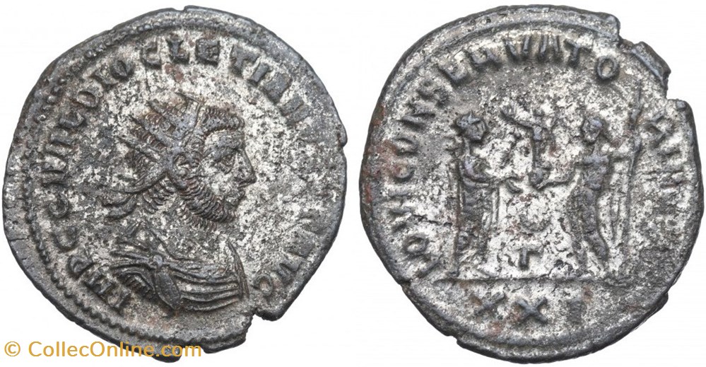 RC09012670 - DIOCLETIANVS Avg - Bi Antoninianvs - Antioch or Tripolis; 284 moedas antigas romanos imperiais republicanos rc09012670 diocletianvs avg bi antoninianvs antioch or tripolis 284