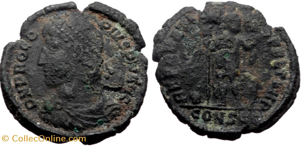 RC17019885 - PROCOPIVS - AE Centenionalis - CONSTANTINOPLE; 365/366 AD moedas antigas b romanos imperiais republicanos rc17019885 procopivs ae centenionalis constantinople 365 366 ad