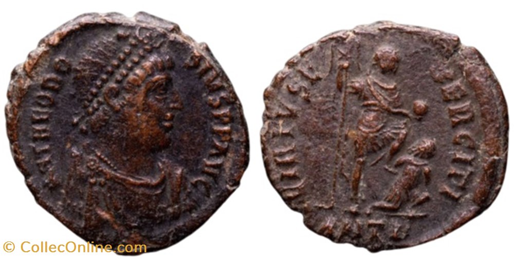 moedas antigas b romanos imperiais republicanos rc15020507 theodosivs i avg ae maiorina antioch 287
