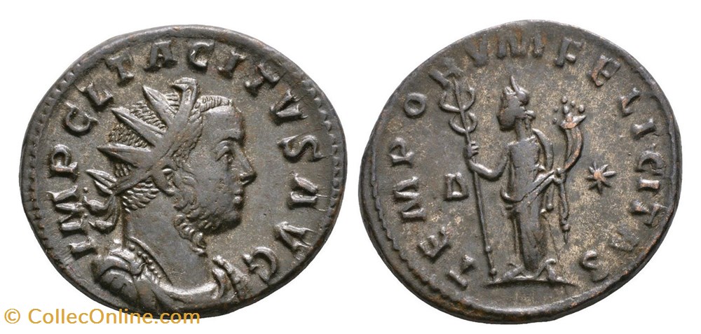 RC07011817 - TACITVS Avg - Bi Antoninianvs - LVGDVNVM; 276 moedas antigas romanos imperiais e republicanos rc07011817 tacitvs avg bi antoninianvs lvgdvnvm 276