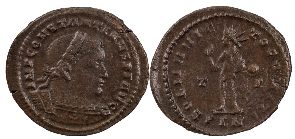 RC12016046 - CONSTANTINO I Magno - AE Follis - Londonivm; 310AD moedas antigas b romanos imperiais republicanos rc12016046 constantino i magno ae follis londonivm 310ad