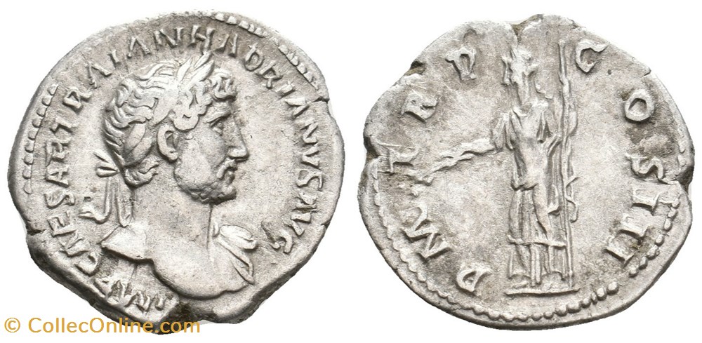 moedas antigas b romanos imperiais republicanos rc02003523 hadrianvs aug ar denarivs roma 121