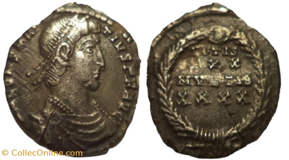 RC12017938 - CONSTANTIVS II Avg - AR Siliqua - Thessalonica; 353 AD moedas antigas b romanos imperiais republicanos rc12017938 constantivs ii avg ar siliqua thessalonica 353 ad
