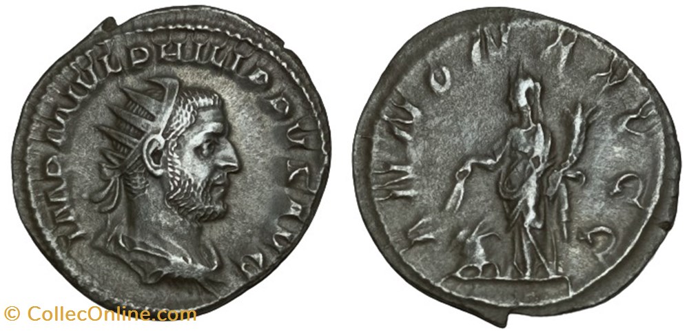 RC06008922 - PHILIPPVS I o Árabe - AR Antoninianvs - ROMA; 245 AD moedas antigas romanos imperiais republicanos rc06008922 philippvs i o arabe ar antoninianvs roma 245 ad