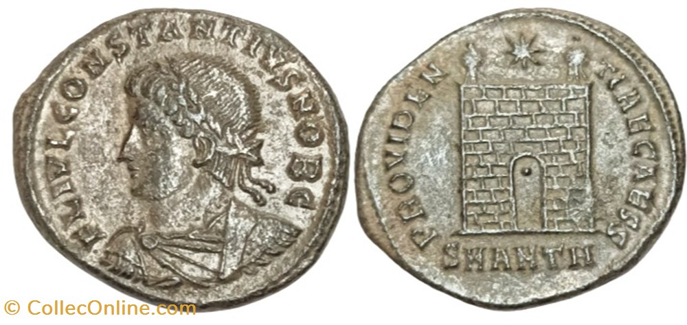 RC12017657 - CONSTANTIVS II Caesar - Antioch; 326 AD moedas antigas b romanos imperiais republicanos rc12017657 constantivs ii caesar antioch 326 ad