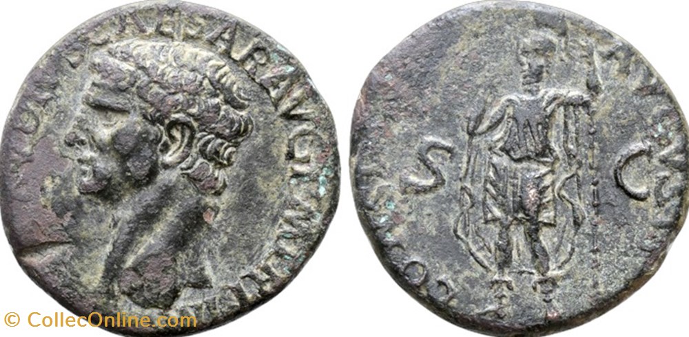 RC01001858 var. - AS CLAVDIVS I; Hispania; 42 moedas antigas b romanos provincial rc01001858 var as clavdivs i hispania 42
