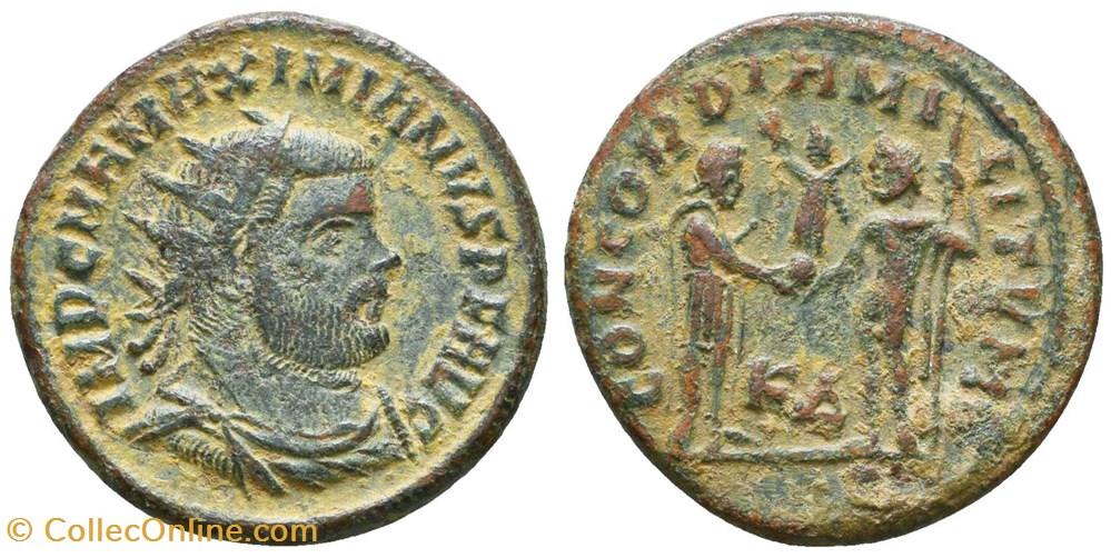 RC09013115 var - MAXIMIANVS HERCULES - Antoninanvs Bi - Cyzicvs - 293 AD moedas antigas romanos imperiais republicanos rc09013115 var maximianvs hercules antoninanvs bi cyzicvs 293 ad