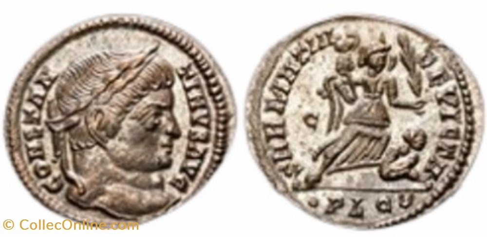 RC12016282 - CONSTANTINO I Magno; Bi Centenionalis; Lvgdvnvm; 323 moedas antigas romanos imperiais republicanos rc12016282 constantino i magno bi centenionalis lvgdvnvm 323