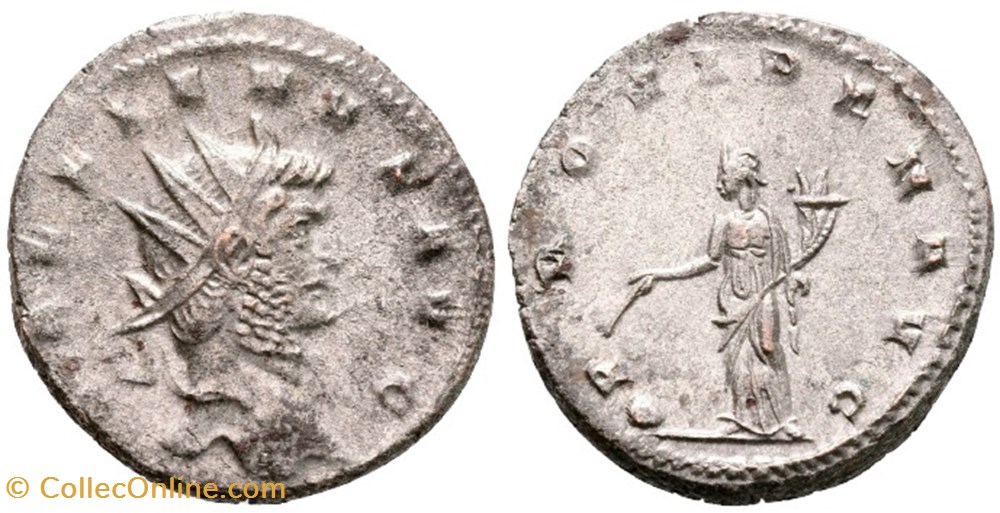 RC06010334 - GALLIENVS Sole Reign - Bi Antoninianvs - Siscia; 267 AD moedas antigas romanos imperiais republicanos rc06010334 gallienvs sole reign bi antoninianvs siscia 267 ad