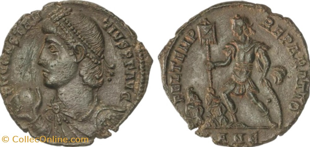 moedas antigas romanos imperiais republicanos rc12018234 constantivs ii avg bi heavy maiorina antioch 348 351 ad