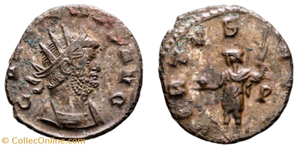moedas antigas romanos imperiais republicanos rc06010401 gallienvs sole reign bi antoninianvs roma 261 ad