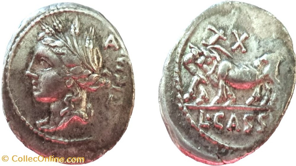 RA300199 - Denario Republica L. Cassivs Caeicianvs moedas antigas romanos imperiais republicanos ra300199 denario republica l cassivs caeicianvs