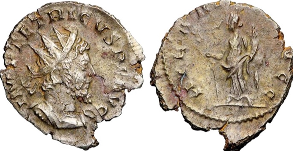 moedas antigas romanos imperiais republicanos rc06011237 tetricvs i usurpador bi antoniniano mainz 273 ad