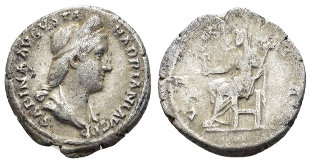 moedas antigas romanos imperiais republicanos rc02003925 vibia sabina avg ar denario roma 133 ad
