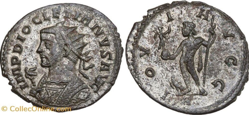 RC09012655 - DIOCLETIANVS Avg - Bi Antoninianvs - Lugdvnvm; 289 AD moedas antigas romanos imperiais republicanos rc09012655 diocletianvs avg bi antoninianvs lugdvnvm 289 ad