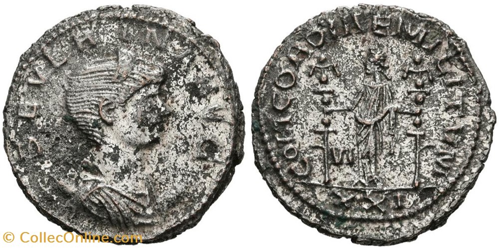 RC07011706var. - SEVERINA - Bi Antoninianvs - Siscia - 275 moedas antigas romanas republicanas imperial rc07011706var severina bi antoninianvs siscia 275