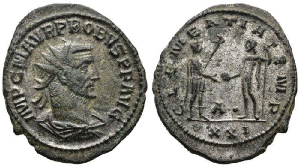 RC07011960 - PROBVS Avg - Bi Antoninianvs - Antioch; 280 AD moedas antigas romanos imperiais e republicanos rc07011960 probvs avg bi antoninianvs antioch 280 ad
