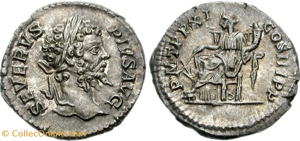 RC05006334 - SEPTIMIVS SEVERVS Avg - AR Denarivs - ROMA; 203 AD moedas antigas b romanos imperiais republicanos rc05006334 septimivs severvs avg ar denarivs roma 203 ad