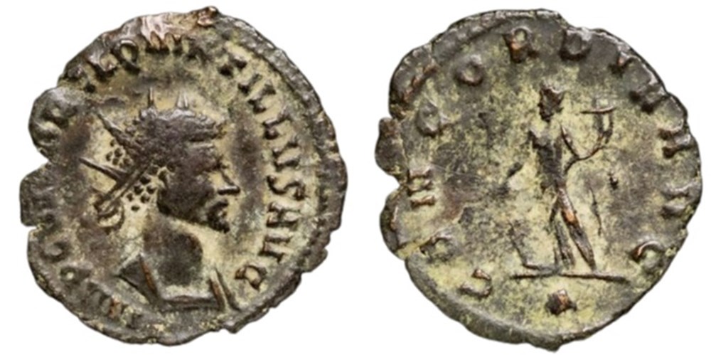 moedas antigas romanos imperiais e republicanos rc06011436 quintillvs avg bi antoniniano roma 270 ad