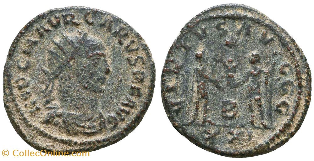moedas antigas romanos imperiais e republicanos rc07012188 carvs bi antoninianvs antioch 282