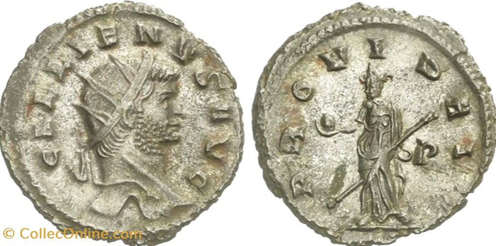 moedas antigas romanos imperiais republicanos rc06010331 gallienvs bi antoninianvs mediolanum 265