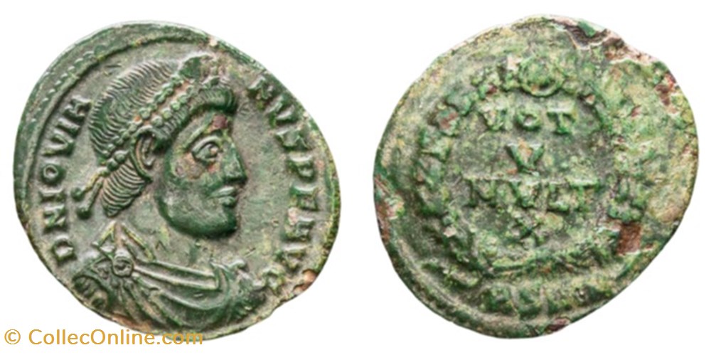 RC15019228 - JOVIAN Avg - AE Follis (Centenionalis) - Siscia: 363/364 AD moedas antigas b romanos imperiais republicanos rc15019228 jovian avg ae follis centenionalis siscia 363 364 ad
