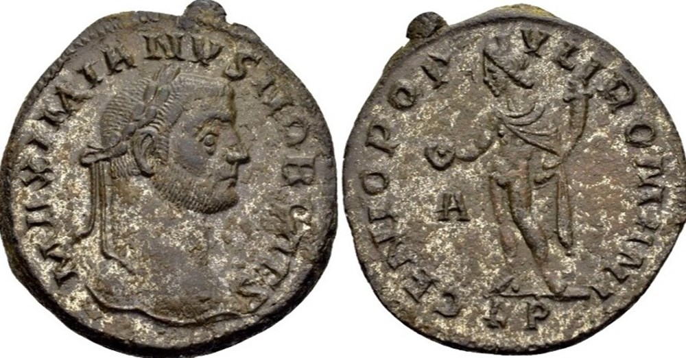 RC09014352 - GALERIVS MAXIMIANVS Caesar - Bi Follis - Lugdvnvm, 298 AD moedas antigas rc09014352 galerivs maximianvs caesar bi follis lugdvnvm 298 ad