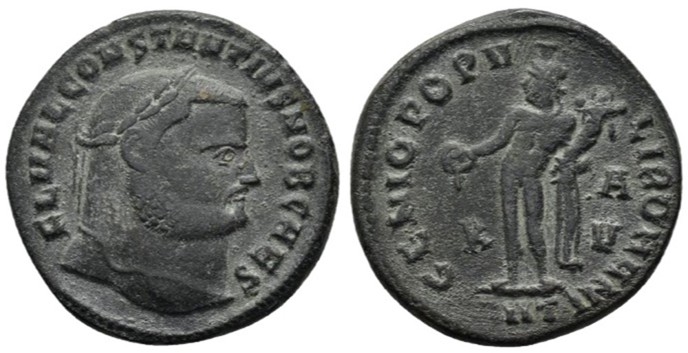 RC09014069 - CONSTANTIVS I Cloro, Caesar - Bi Follis - ANTIOCH, 300 AD moedas antigas romanos imperiais republicanos rc09014069 constantivs i cloro caesar bi follis antioch 300 ad