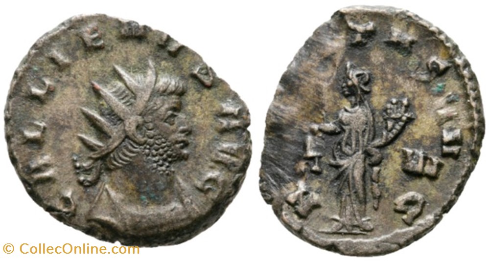 RC06010167 - GALLIENVS Sole Reign - Bi Antoninianvs - ROMA; 261 moedas antigas romanos imperiais republicanos rc06010167 gallienvs sole reign bi antoninianvs roma 261