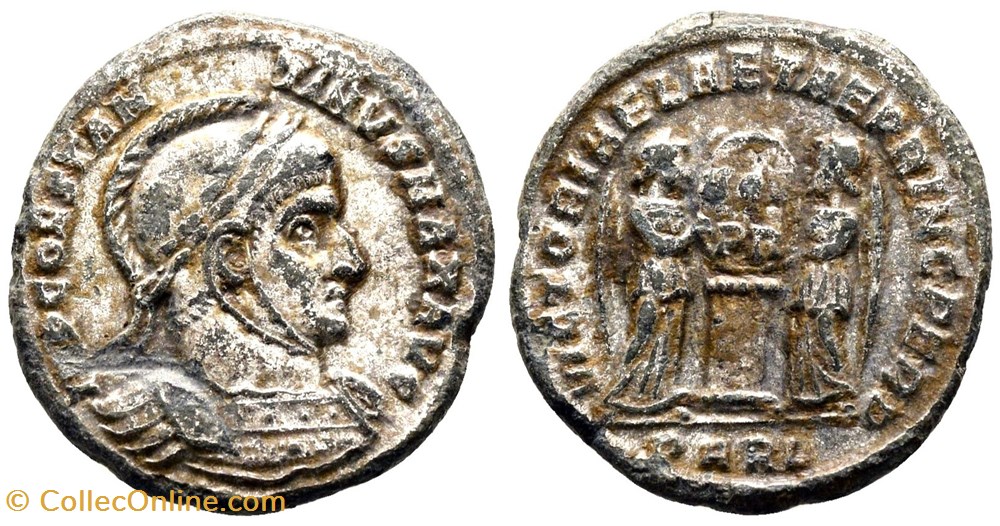 RC12016299 - CONSTANTINVS I; Bi Centenionalis; ARELATE; 319 moedas antigas romanos imperiais republicanos rc12016299 constantinvs i bi centenionalis arelate 319