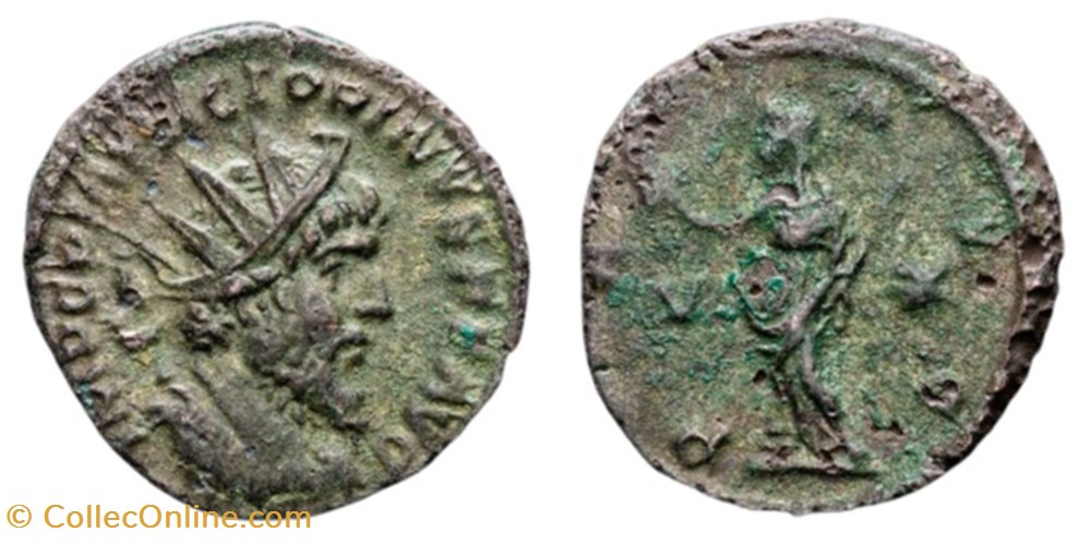 RC06011174 - VICTVRINVS Usurper - Bi Antoninianvs - Colonia Agrippinensis; 269 AD moedas antigas romanos imperiais republicanos rc06011174 victvrinvs usurper bi antoninianvs colonia agrippinensis 269 ad