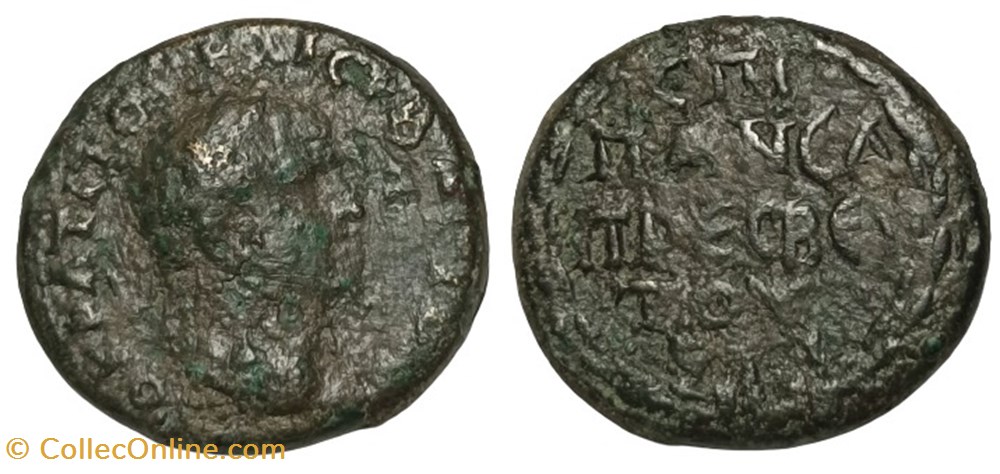 G21SYD118 - TITVS Caesar - CAPPADOCIA Caesarea; 79 AD moedas antigas b gregas g21syd118 titvs caesar cappadocia caesarea 79 ad