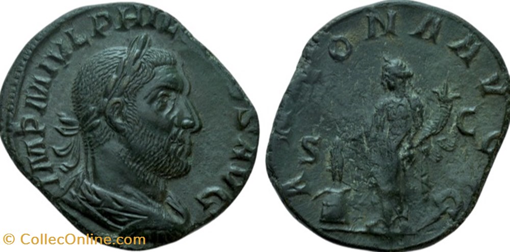 moedas antigas romanos imperiais republicanos rc06008990 philippvs i o arabe avg ae sestertivs roma 245 ad