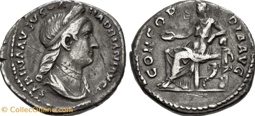 moedas antigas romanos imperiais republicanos rc02031909 vibia sabina ar denario roma