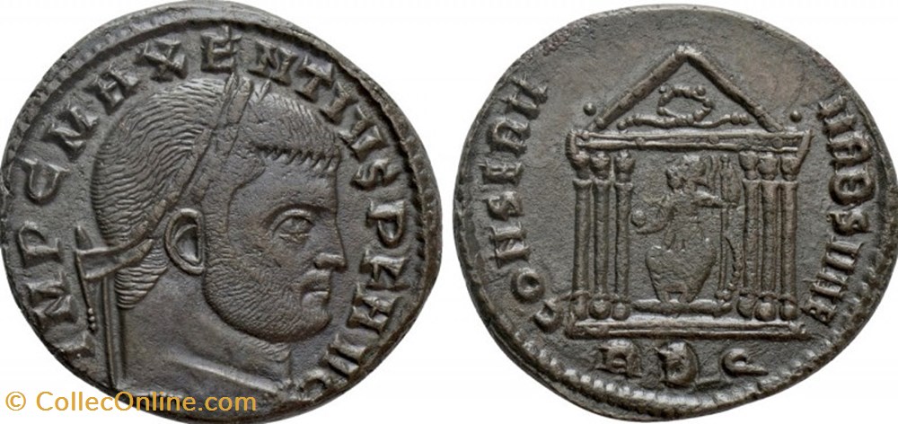 RC11014987 - MAXENTIVS Avg ; Bi Follis; ROMA moedas antigas romanas republicanas imperial rc11014987 maxentivs avg bi follis roma