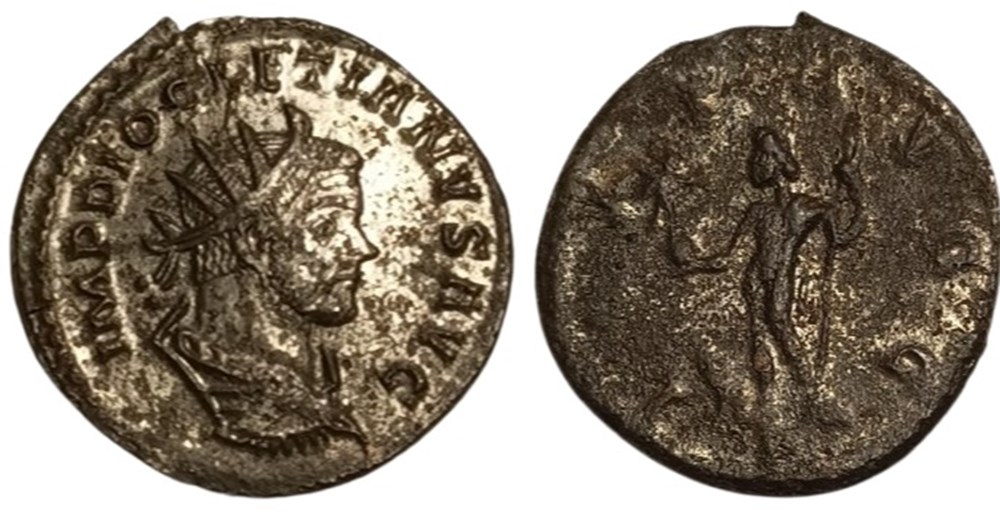 RC09012657 Var. - DIOCLETIANVS AVG - Bi Antoninianvs - Lugdunum; 269 AD moedas antigas romanos imperiais republicanos rc09012657 var diocletianvs avg bi antoninianvs lugdunum 269 ad