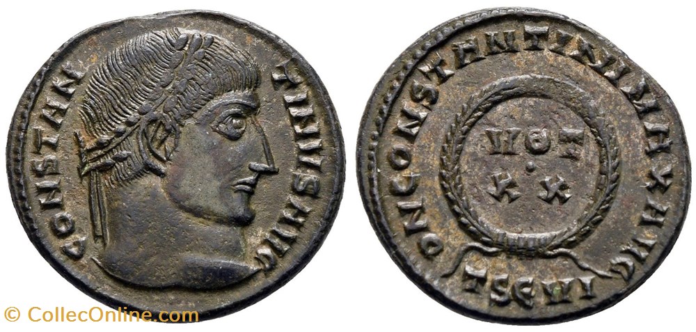 moedas antigas romanos imperiais republicanos rc12016221 constantinvs i magnvs centenionalis bi thessaloniki 320 324
