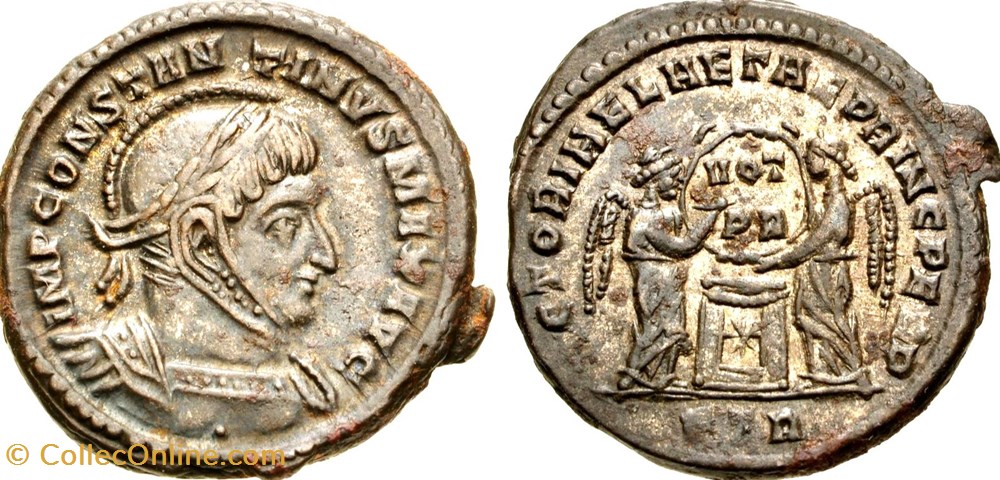 RC12016297 - CONSTANTINVS I - Magno; Centenionalis; Treveri; 318/319 moedas antigas b romanos imperiais republicanos rc12016297 constantinvs i magno centenionalis treveri 318 319