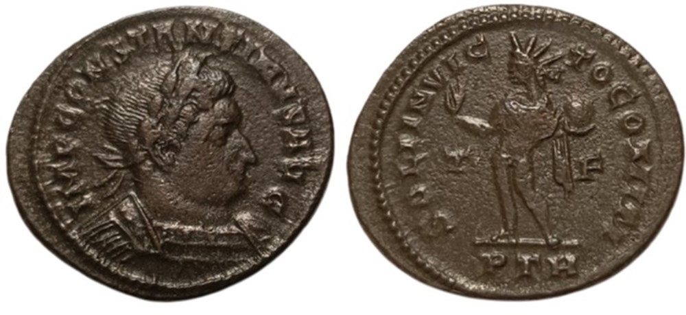 RC12016060 - CONSTANTINVS I AUG - Bi Follis - Trier; 310 AD moedas antigas romanos imperiais republicanos rc12016060 constantinvs i aug bi follis trier 310 ad