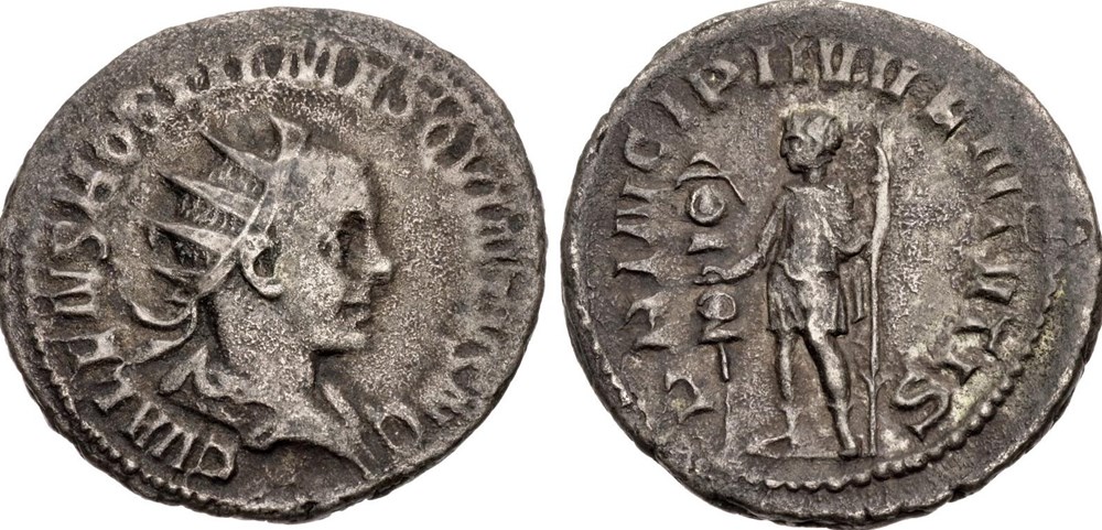 moedas antigas b romanos imperiais e republicanos rc06009561 hostilianvs ar antoniniano roma 250 51