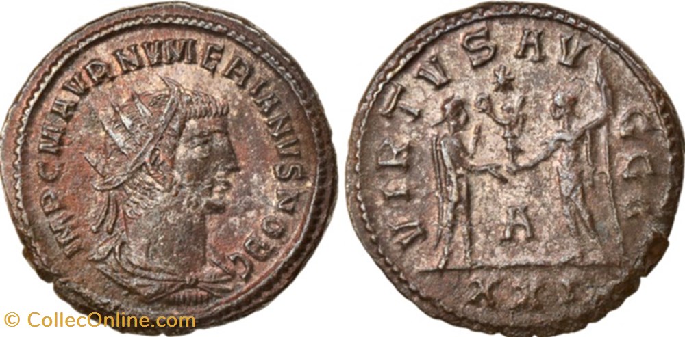 RC07012223 - NUMERIANVS Caesar - Bi Antoninianvs - Antioch; 282 AD moedas antigas romanos imperiais republicanos rc07012223 numerianvs caesar bi antoninianvs antioch 282 ad