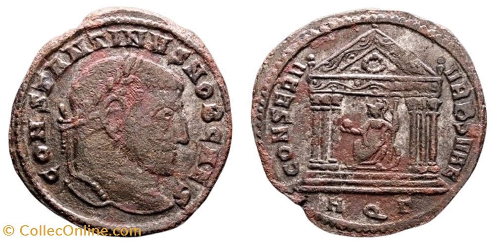moedas antigas b romanos imperiais republicanos rc12015507 constantino i caesar ae follis aquileia 307 ad