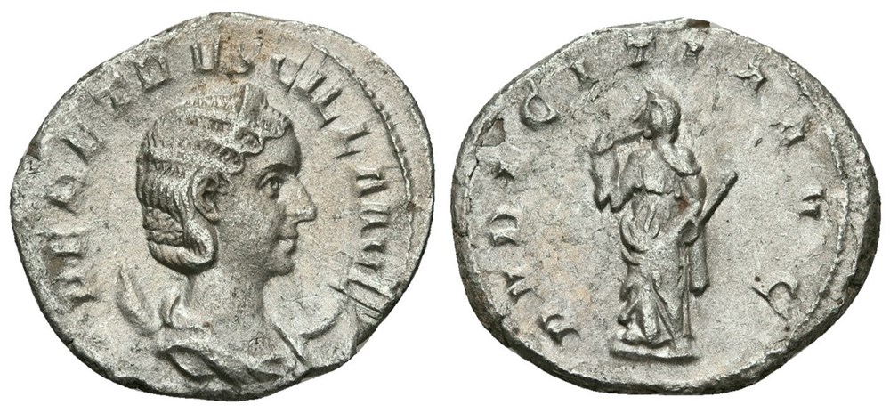 moedas antigas b romanos imperiais republicanos rc06009494 herennia etrvscilla ar antoninianvs roma 250