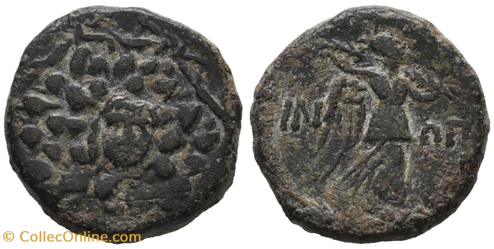 moedas antigas gregas cjs0201010021 pontos amisos mithradates vi eupator ae 22 120 63 bc