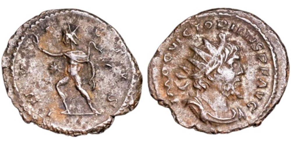 RC06011170 - VICTORINVS Avg - Bi Antoniniano - Cologne; 269 AD moedas antigas romanos imperiais republicanos rc06011170 victorinvs avg bi antoniniano cologne 269 ad