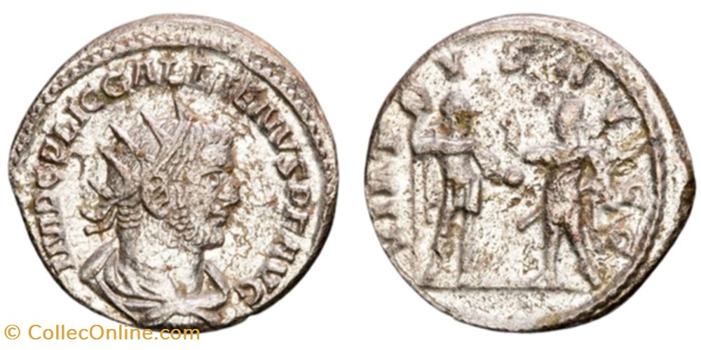 RC06010414 - GALLIENVS, Joint Reign - Bi ANTONINIANVS - SAMOSATA; 255/256 AD moedas antigas romanos imperiais republicanos rc06010414 gallienvs joint reign bi antoninianvs samosata 255 256 ad